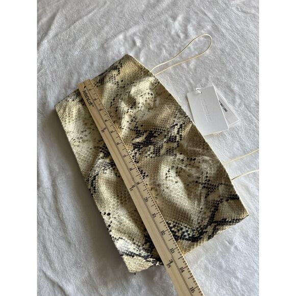 Helmut Lang Python Snake-Embossed Leather Crop Top Beige Color Style N10HW506 - Picture 5 of 12